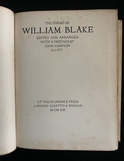 THE POEMS OF WILLIAM BLAKE