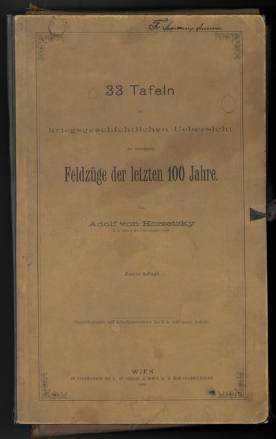 33 Tafeln zur kriegsgeschichtlichen Uebersicht…