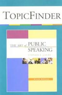 Art of Public Speaking - Topicfinder by Stephen E. Lucas - 2007-01-01