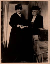 Five Press Photographs of Women, Including Woman Suffrage Activist Carrie Chapman Catt, Voting in Chicago and New York City for the First Time