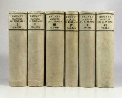 Manuel du libraire et de l'amateur de livres 1-6.