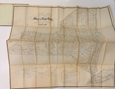 Albany: Alex Robertson, 1850. Case map. Lithograph. 27 x 30.5 inches. Impressive large graphic map p...