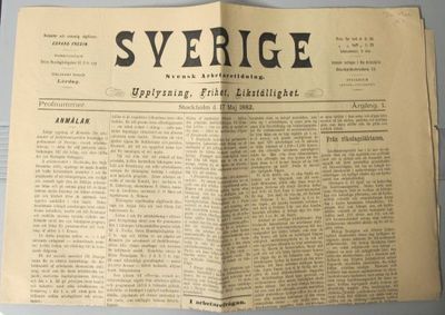 Sverige. Svensk arbetaretidning. Upplysning,…