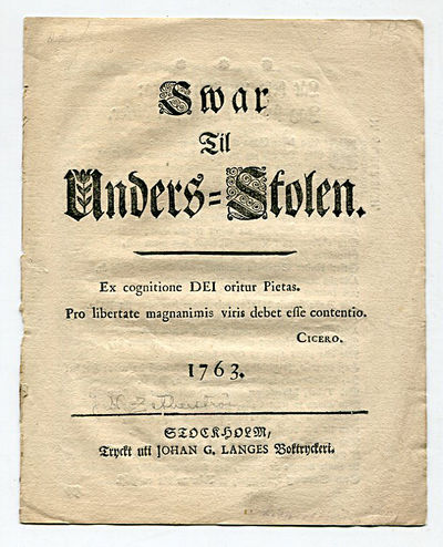 Swar til unders-stolen.