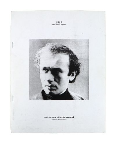 0 to 9 and back again: an interview with vito acconci