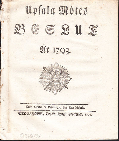 Upsala mötes beslut år 1793.