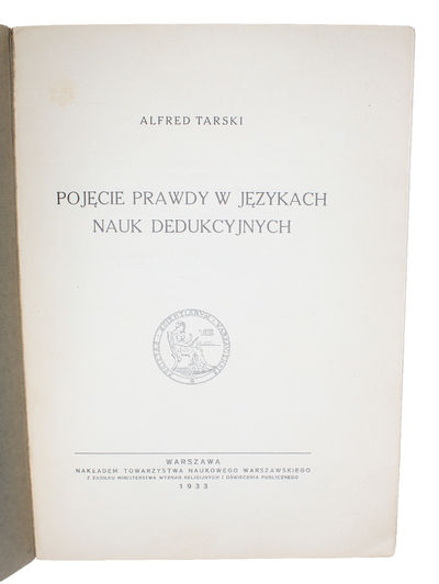 Pojecie Prawdy w Jezykach Nauk Dedukcyjnych…