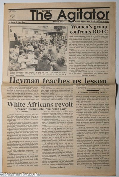 The Berkeley Agitator; an independent radical newspaper, vol. 1, no. 4 (March 1987) Women's group confronts ROTC
