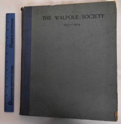 Oxford, England: The Walpole Society, 1914. Hardcover. VG-, light soiling to covers, slight fraying ...