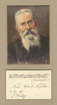 Autograph musical quotation signed from the composer's symphonic suite, Sheherazade, Op. 35