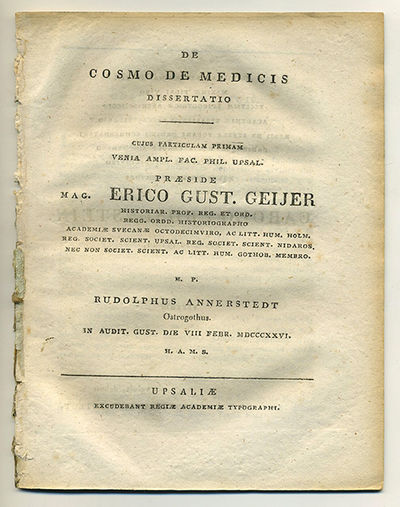 De Cosmo de Medicis dissertatio. I. A.a.