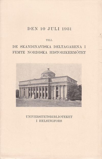 Universitetsbiblioteket i Helsingfors. Till de…