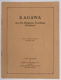 cover of Kagawa: are his religious teachings Christian