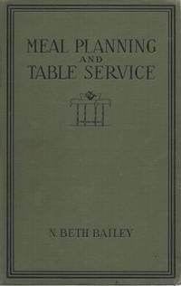 cover of MEAL PLANNING AND TABLE SERVICE IN THE AMERICAN HOME:; With Preface by Florence E. Busse