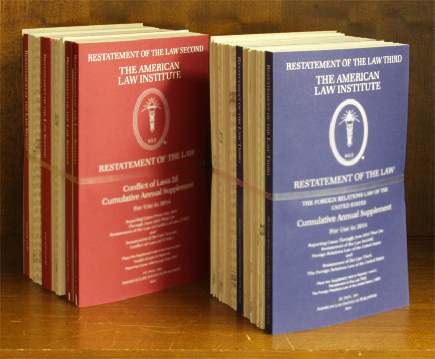 Restatement of the Law. 2015 Pocket Parts & Supplementary Pamphlets by