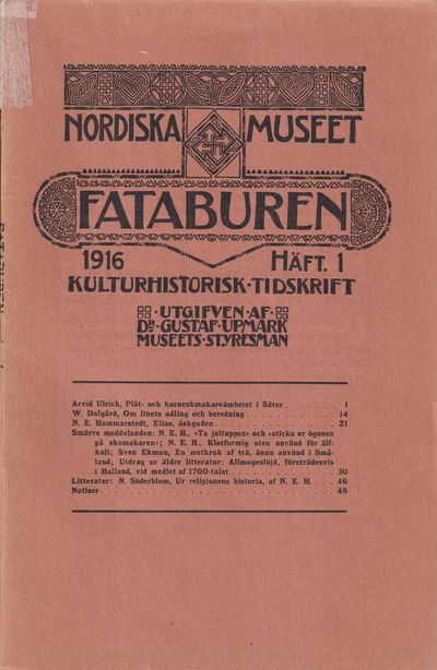 Fataburen. Kulturhistorisk tidskrift. 1916, häfte…