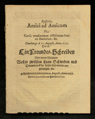 Epistola amici ad amicum de causis renascentium…