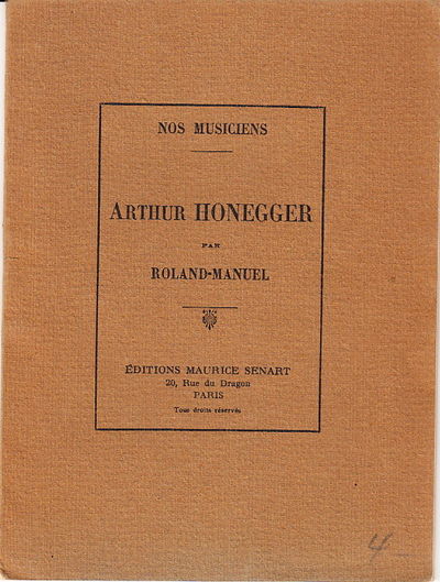 Arthur Honegger. Illustrated.