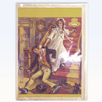 Poster: Wife with lamp in left hand dragging drunken Paddy up the stairs