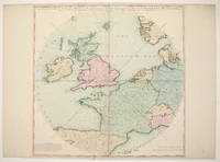 An Accurate Map of Great Britain, France & Ireland, with Part of Spain, Germany, Denmark &c. Showing at One View the True Bearing and Horizontal Distance, of any Place within 700 Miles of London; Drawn from the Best Authorities
