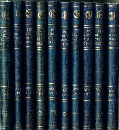Den Norske Turistforenings årbok. 10 årganger.…