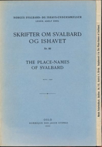 The Place-Names of Svalbard.  with map + Anders…