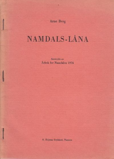 Namdals-låna. Særtrykk av Årbok for Namdalen 1974.