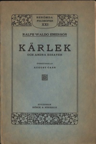 KÄRLEK OCH ANDRA ESSAYER.