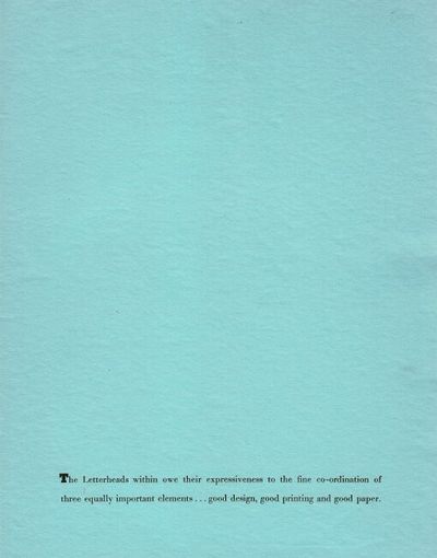 Strathmore bond sample letterhead book