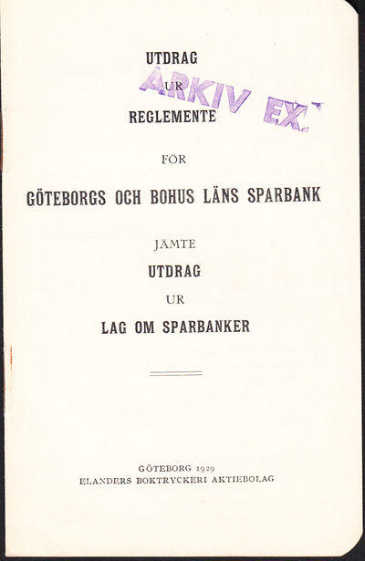 Utdrag ur Reglemente för Göteborgs och Bohus Läns…