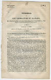 Memorial of the legislature of Alabama, on behalf of sundry individuals belonging to the Creek Indians, praying for assistance from the government.