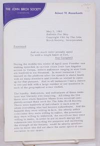 image of John Birch Society bulletin for May, 1961