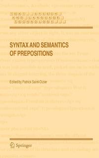 Syntax and Semantics of Prepositions
