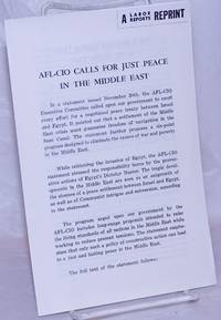 cover of AFl-Cio Calls for Just Peace in the Middle East