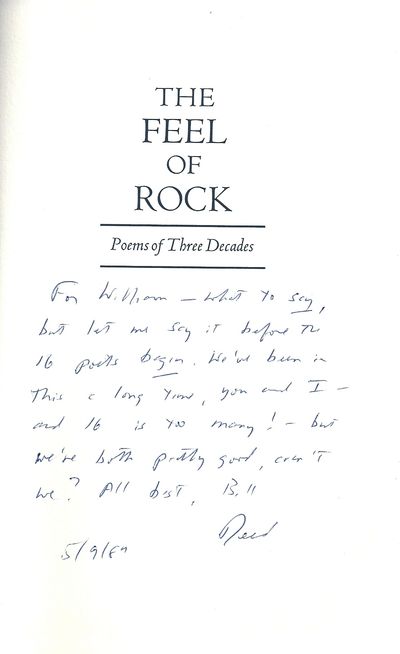 THE FEEL OF ROCK. POEMS OF THREE DECADES