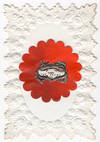 Name The Happy Day" -- Bright White Rose-themed 16mo Valentine with Silver Scrap