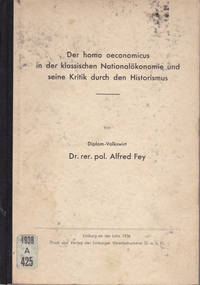 image of DER HOMO OECONOMICUS IN DER KLASSISCHEN NATIONALOEKONOMIE UND SEINE KRITIK DURCH DEN HISTORISMUS.