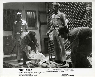(The Living Theatre) Jonas Mekas, Judith Malina (directors) THE BRIG (1964) Set of 7 photos