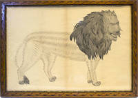 [American School calligraphic drawing of a Lion]