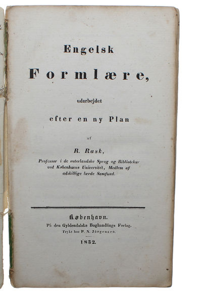 Engelsk Formlære, udarbejdet efter en ny Plan. - [INSCRIBED BY RASMUS RASK'S HALF-BROTHER.] (photo 2)