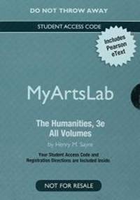 New MyArtsLab with Pearson eText - Valuepack Access Card -- for the Humanities: Volume 1: Culture, Continuity and Change by Henry M. Sayre - 2014-02-06 - from Books Express (SKU: 0205997880)