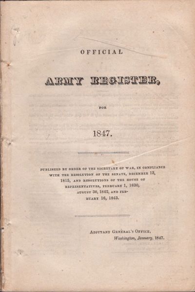 Official Army Register, for 1847