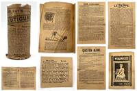 c.1899 Patent Medicine Advertising Ephemera -- Advertising Cures for "Diseases of Women", Catarrh, Kidney Diseases, and more - Includes actual bottle of Uticure