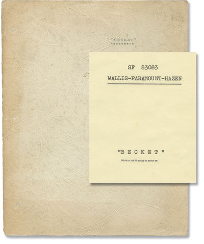 Becket (Original screenplay for the 1964 film)