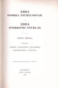 Edda snorra sturlusonar edda snorronis sturlaei (altisländ. u. lat.) (insgesamt 3 bände/teile) by Snorra STURLUSONAR - 1966 - from Le Grand Chene (SKU: 21450)