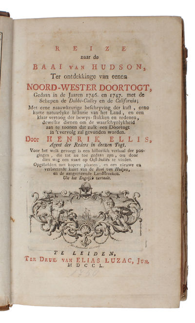 Reize naar de baai van Hudson, ter ontdekkinge van eenen Noord-wester doortogt, gedaan in de jaaren 1746. en 1747. - [SEARCH FOR THE NORTH-WEST PASSAGE] (photo 5)