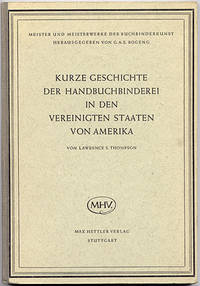 Kurze Geschichte der Handbuchbinderei in den…