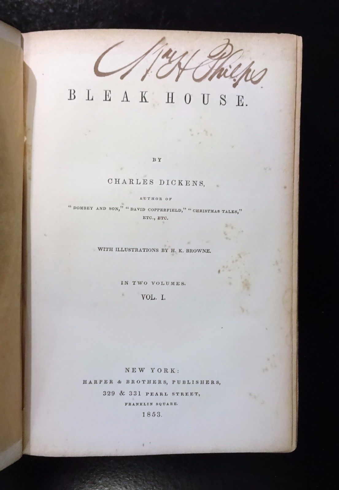 Bleak House by Charles Dickens 1st 1853 from CraigsClassics (SKU 10)