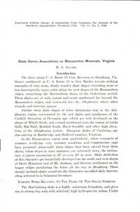 Shale Barren Associations on Massanutten…