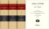General Statutes of New Jersey [With] Table of Statutes..